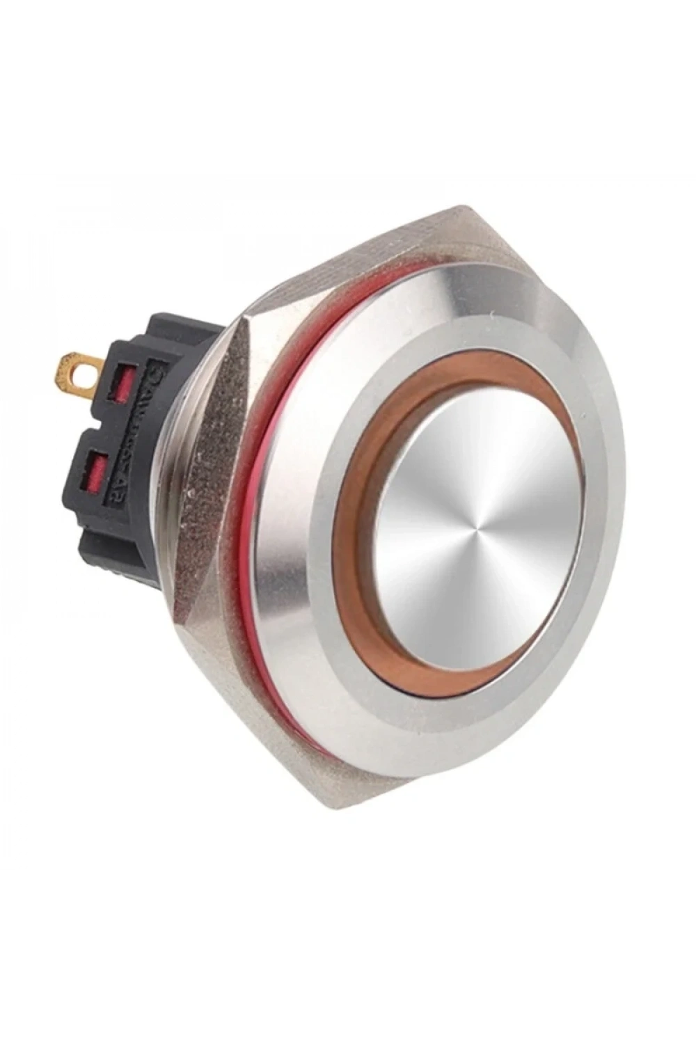 WD30B-G1Z-E 30mm Çıkık Anahtarlı Işıklı Metal Buton - Sarı