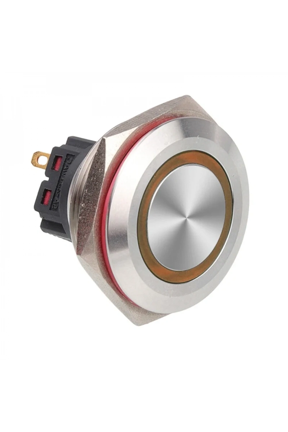 WD30B-P1Z-E 30mm Düz Anahtarlı Işıklı Metal Buton - Sarı