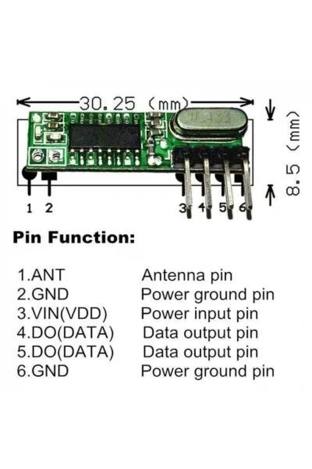 WL101-341 433MHz RF Alıcı Modülü