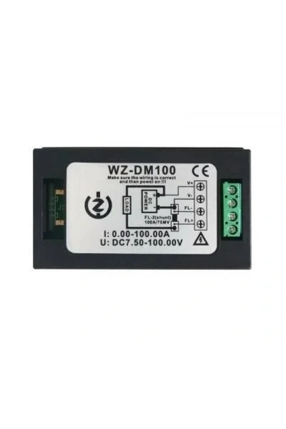 WZ-DM100 100V 100A Voltmetre Ampermetre - 75mV Şönt Direnç