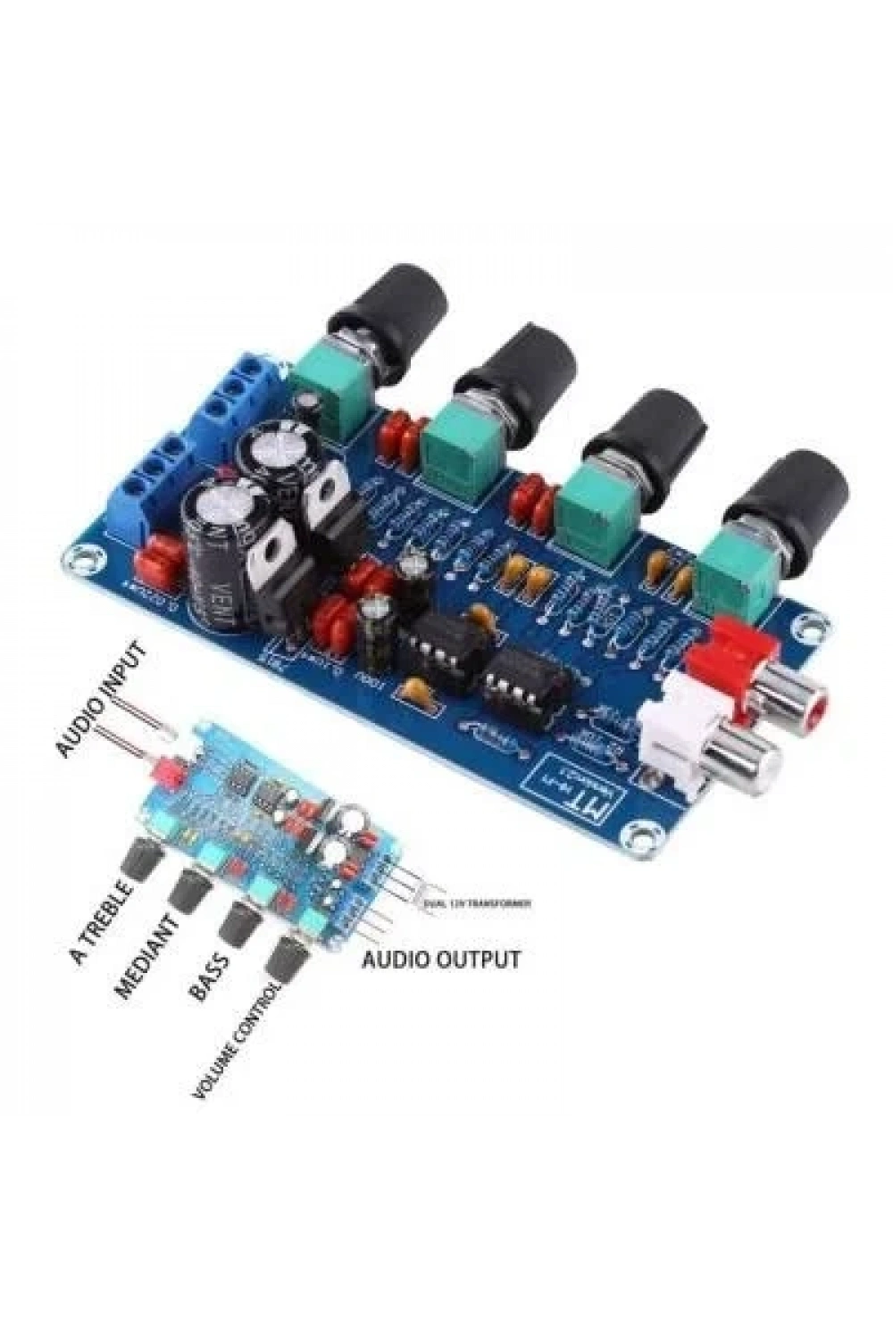 XH-M164 AC 12-24V 4 Kanal Equalizer - Ekolayzer Modülü