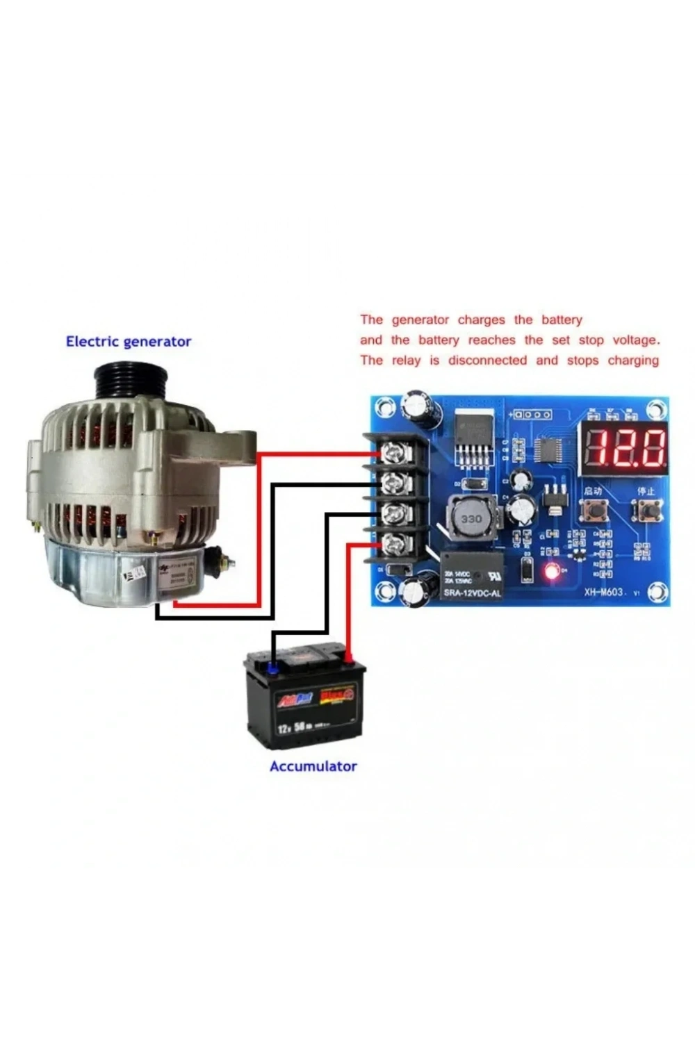 XH-M603 12-24V Batarya Akü Lityum Pil Şarj Kontrol Kartı