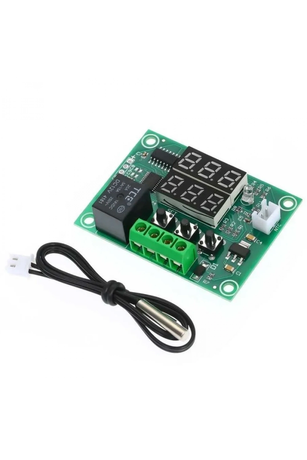 XH-W1219 12V Röle Çıkışlı Dijital Termostat - Sıcaklık Kontrol Modülü