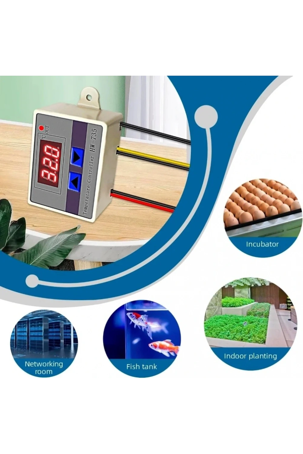 XH-W3001 220V AC Dijital Termostat 1500W