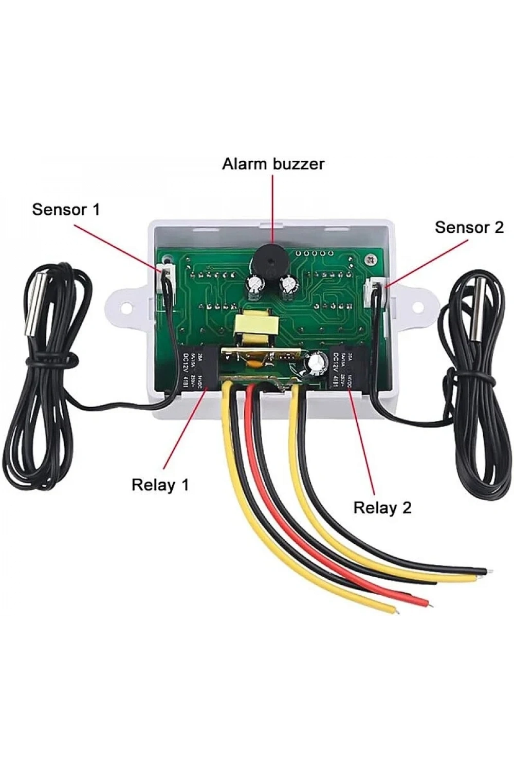 XK-W1088 İkili Dijital Sıcaklık Kontrollü Termostat - 12V/DC 120W