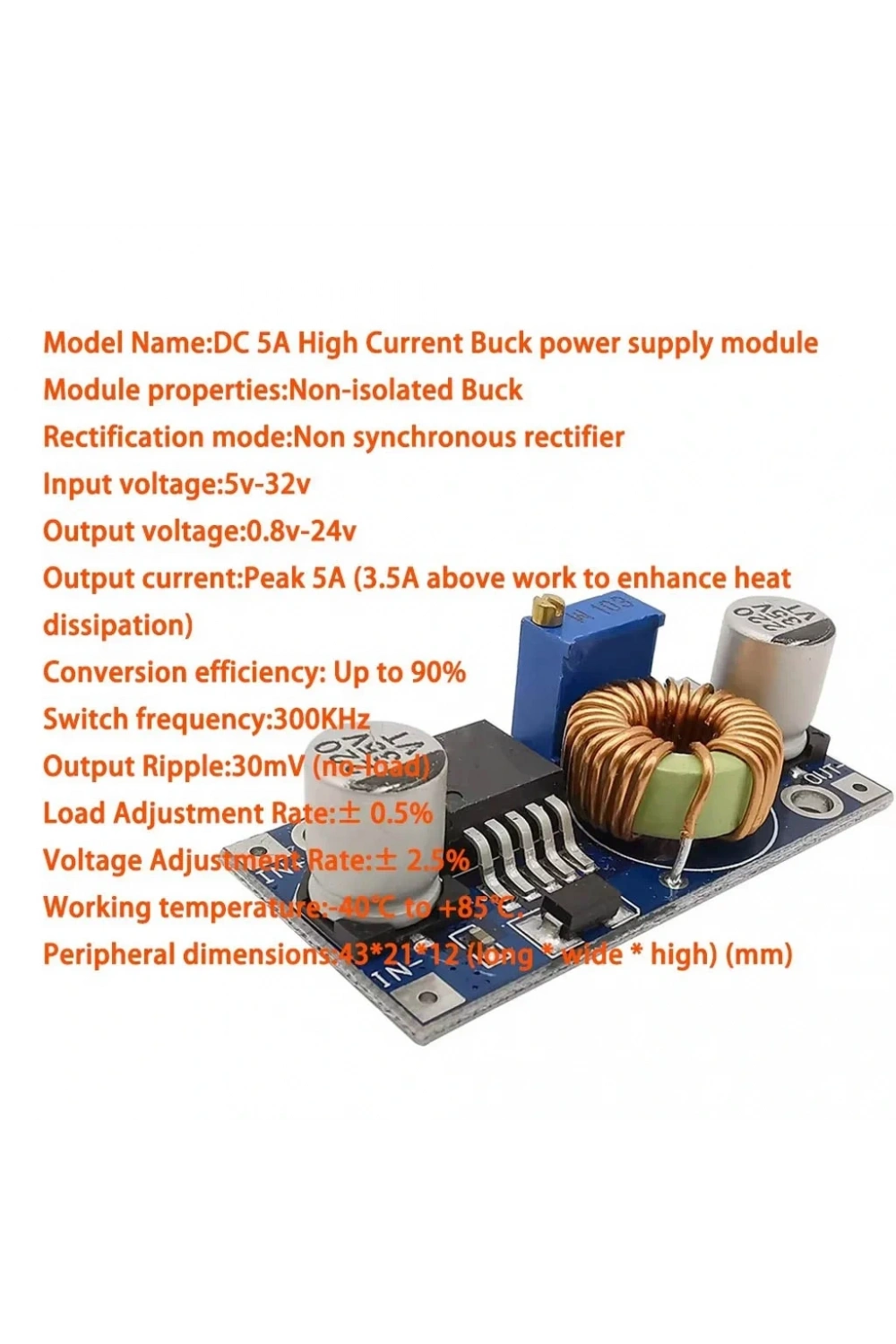 XL4005 DC-DC 5-32V 1.25-32V Ayarlanabilir Voltaj Düşürücü Modül
