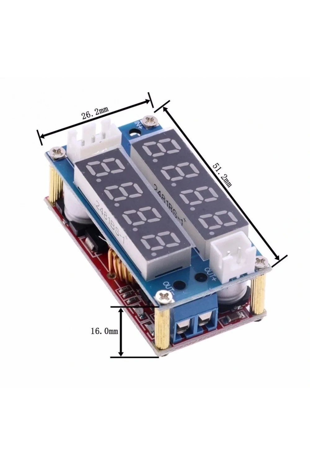 XL4015 5A CC-CV Volt-Amper Ayarlı Çift Ekranlı Voltaj Düşürücü Modül