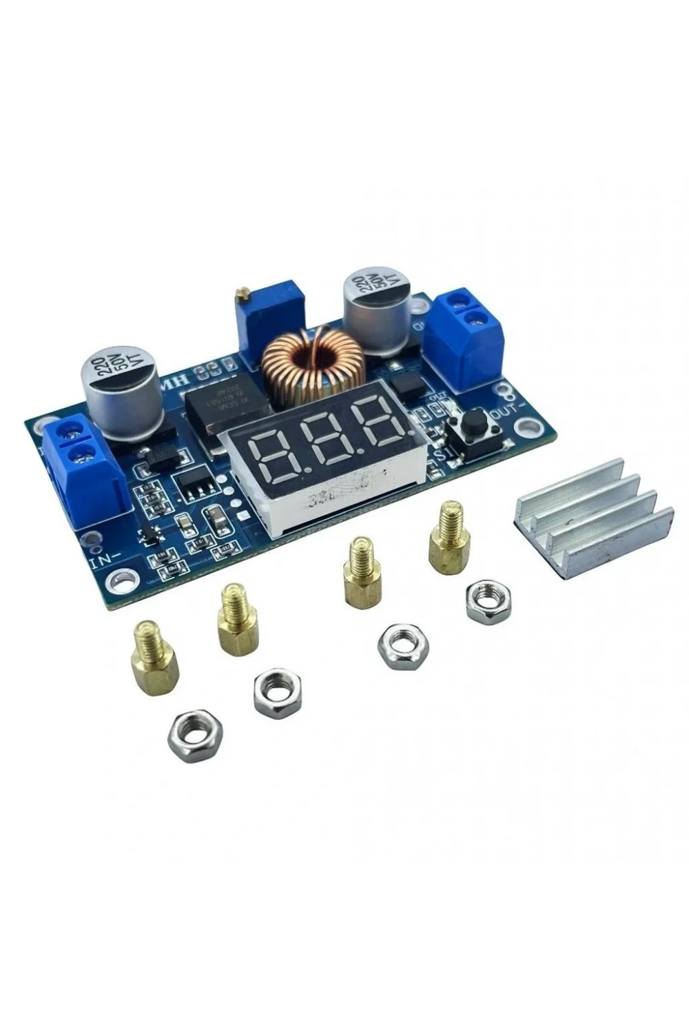 XL4015 75W 5A DC-DC Voltmetre Ekranlı (3Digits) Voltaj Düşürücü Modül