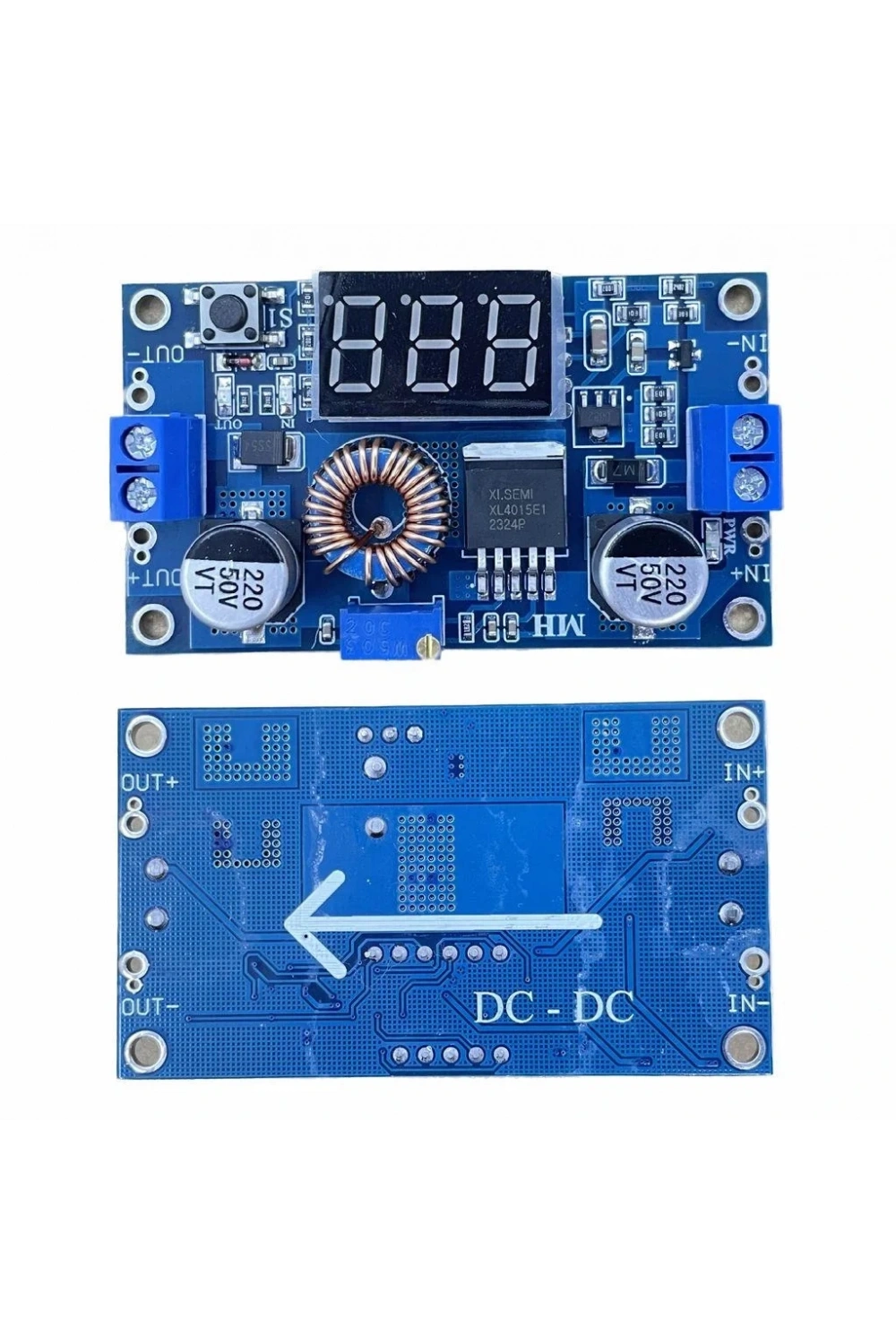 XL4015 75W 5A DC-DC Voltmetre Ekranlı (3Digits) Voltaj Düşürücü Modül