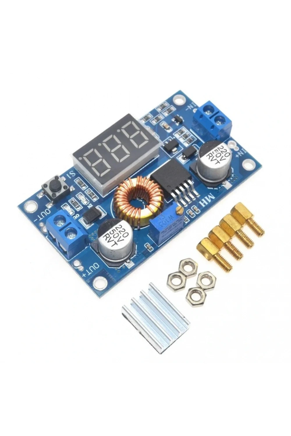 XL4015 75W 5A DC-DC Voltmetre Ekranlı (3Digits) Voltaj Düşürücü Modül