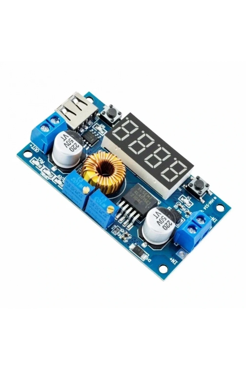 XL4015 75W 5A DC-DC Voltmetre Ekranlı (4Digits) Voltaj Düşürücü Modül