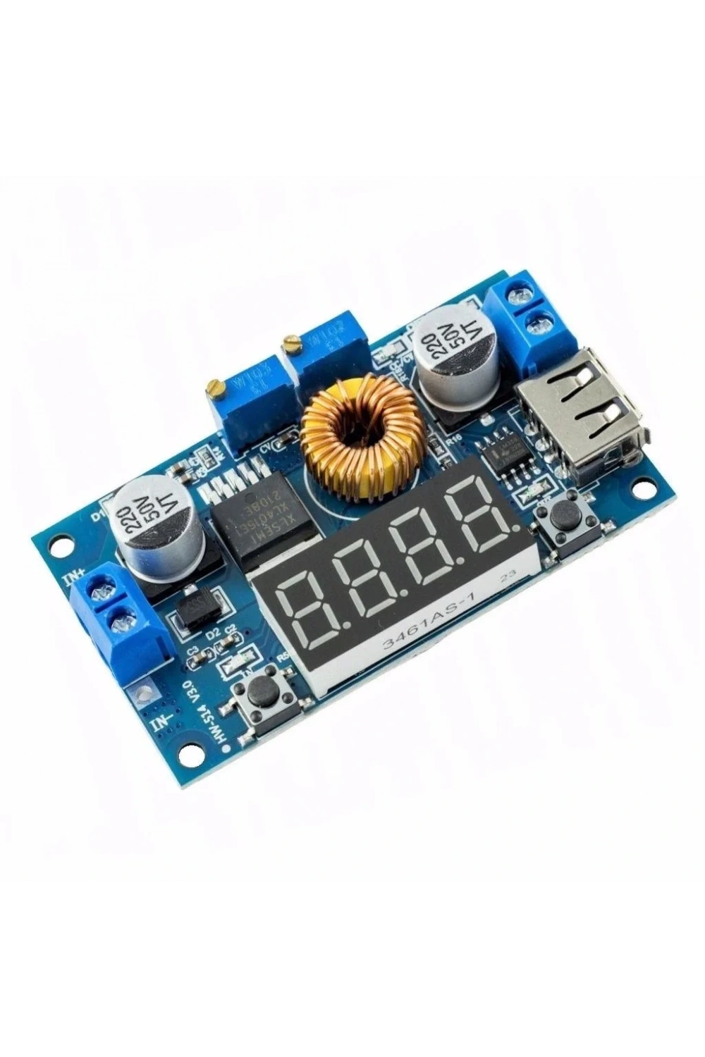 XL4015 75W 5A DC-DC Voltmetre Ekranlı (4Digits) Voltaj Düşürücü Modül