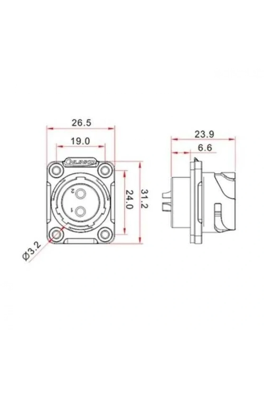 YM-20-C09SX-02-401 9-Pin Su Geçirmez Konnektör - Erkek