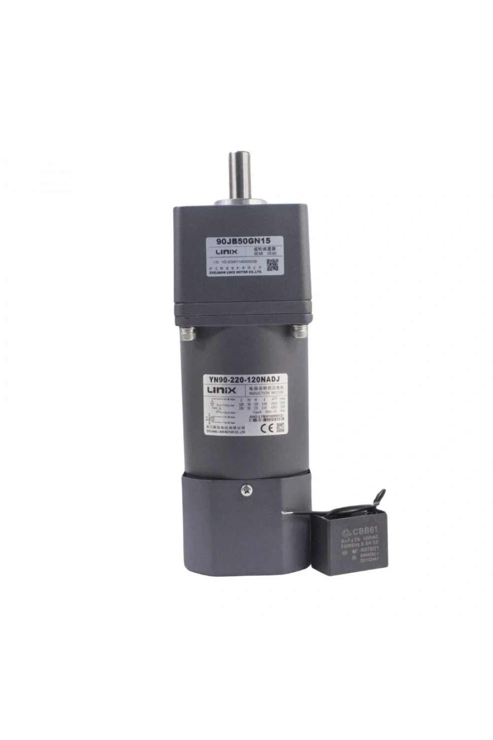 YN90-220-120 220V 26RPM Frenli AC Motor - 90JB50GN