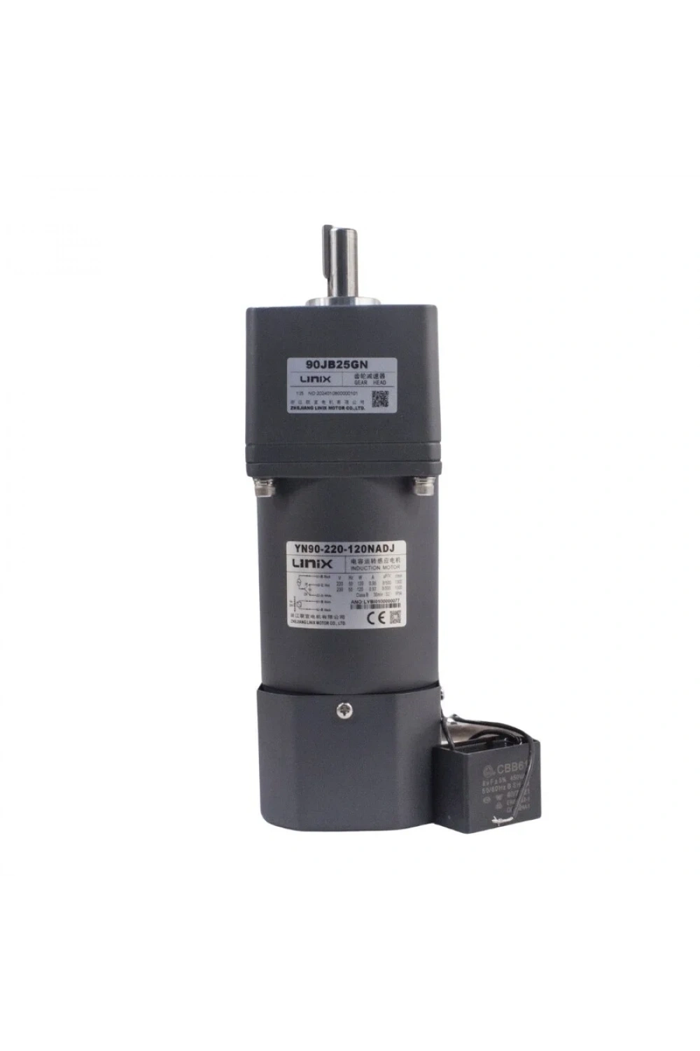 YN90-220-120 220V 52RPM Frenli AC Motor - 90JB25GN