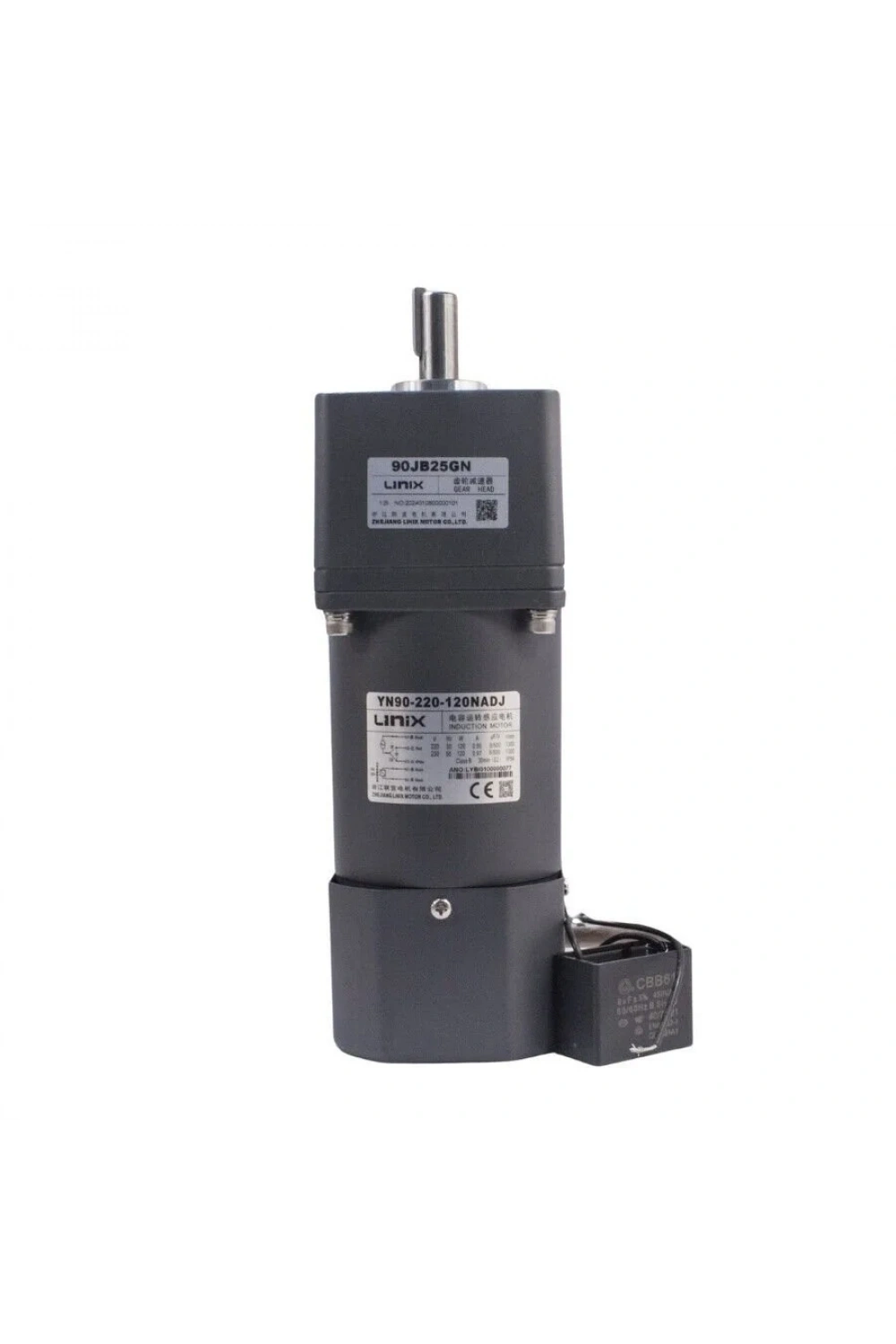 YN90-220-120 220V 52RPM Frenli AC Motor - 90JB25GN