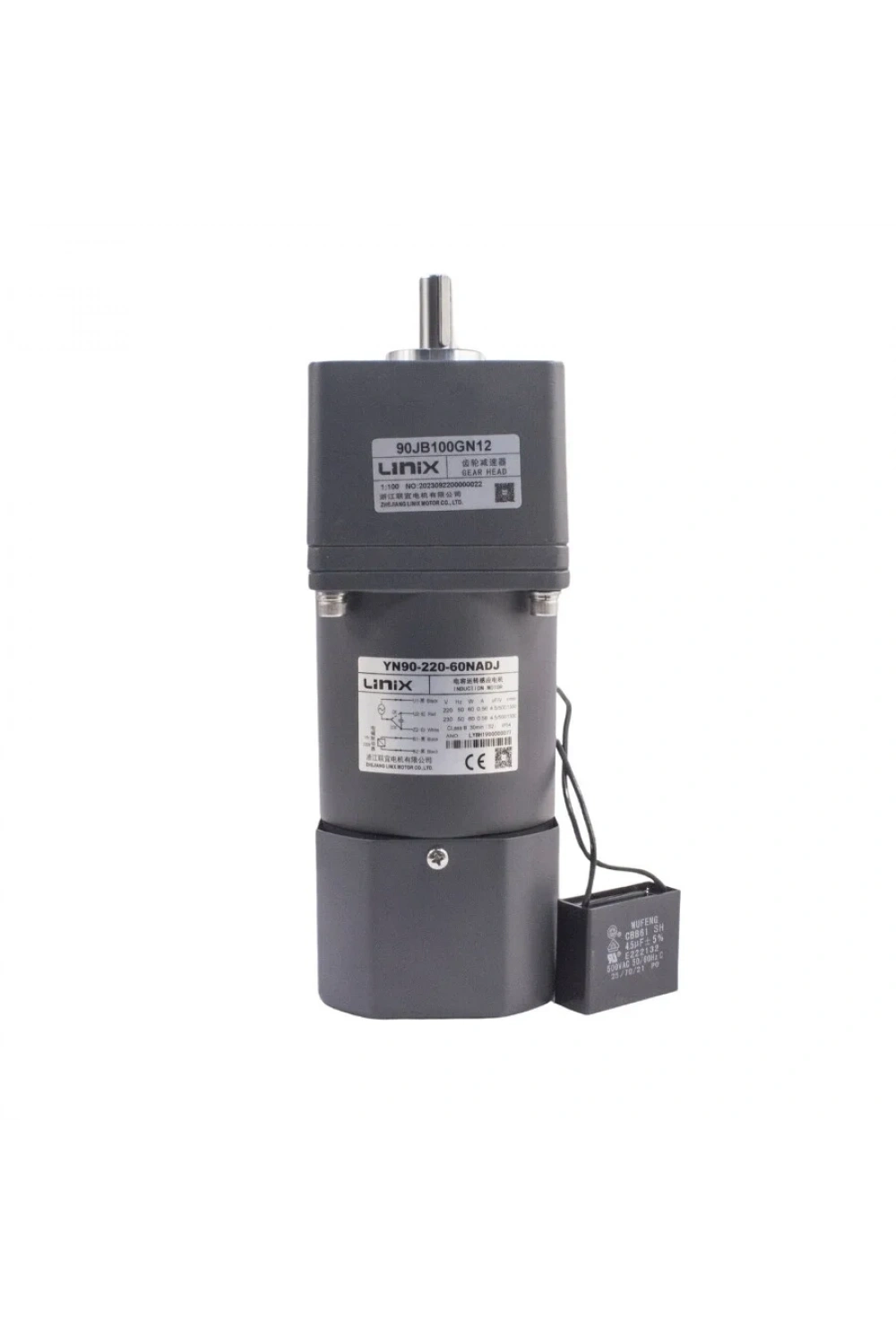 YN90-220-60 220V 13RPM Frenli AC Motor - 90JB100GN