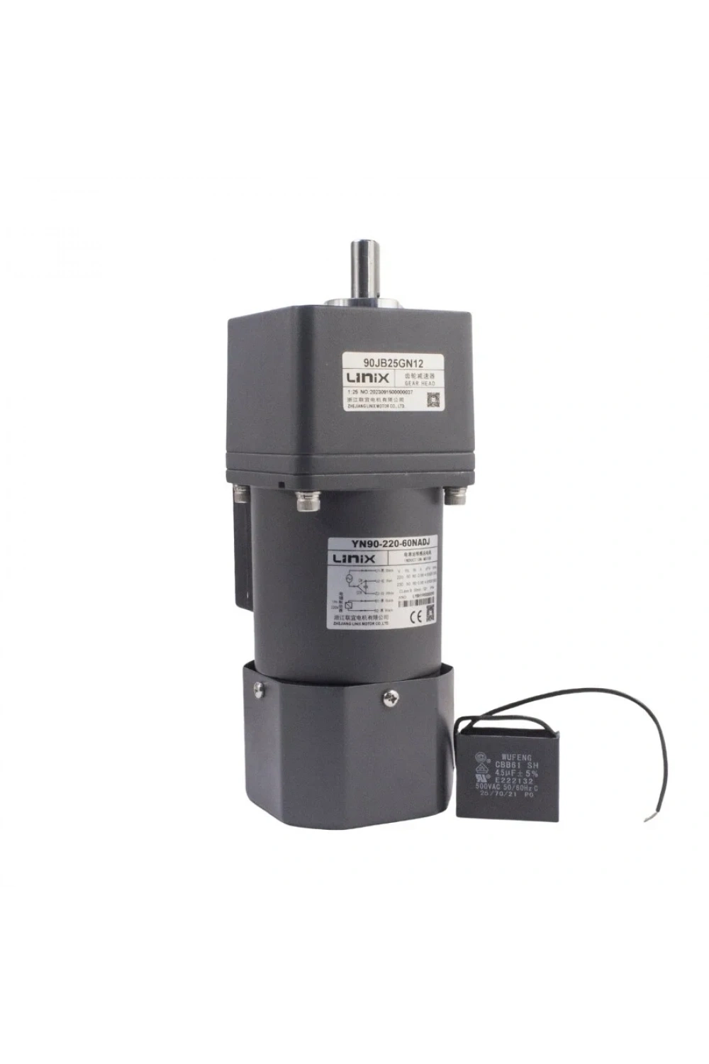 YN90-220-60 220V 52RPM Frenli AC Motor - 90JB25GN
