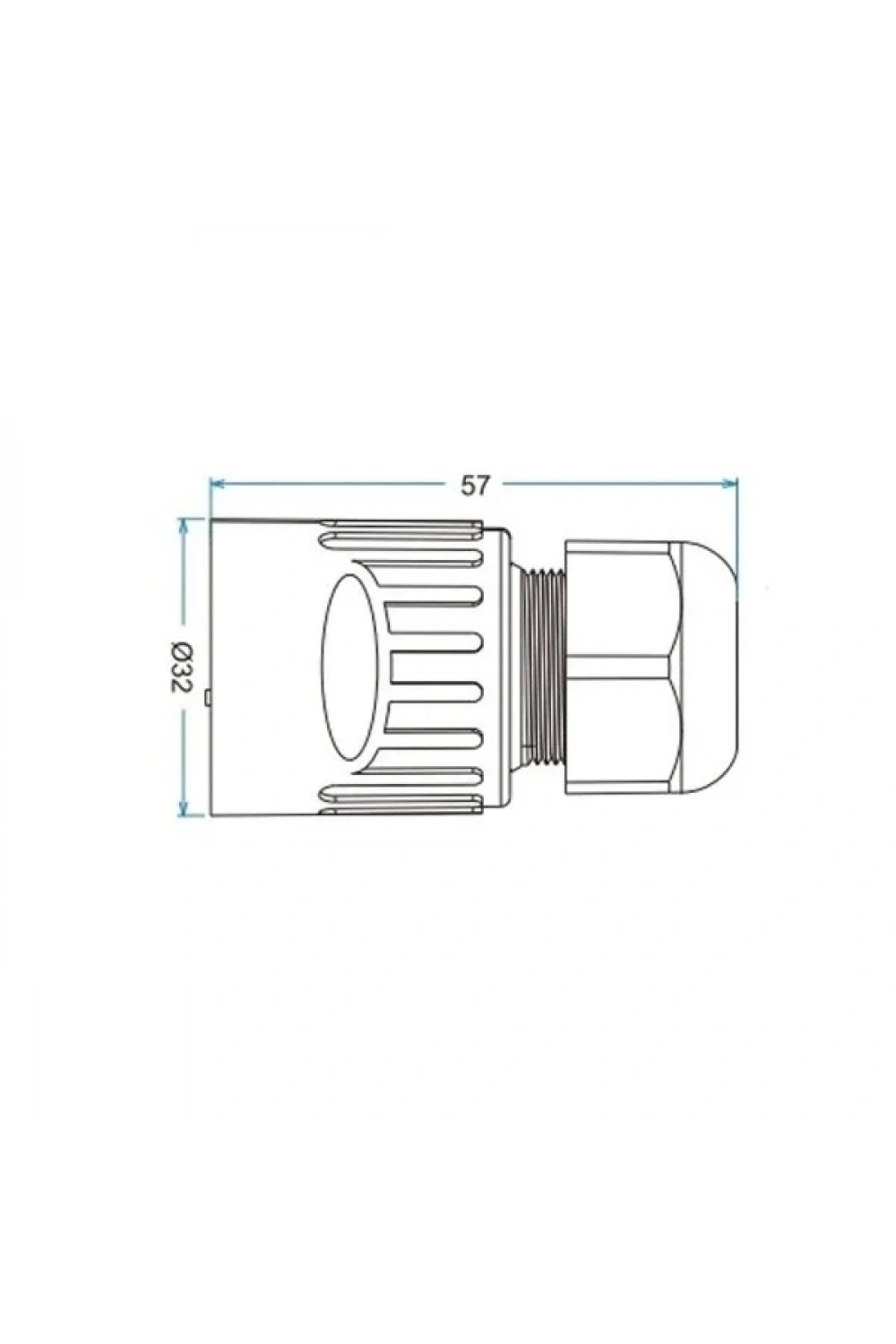 YT-RJ45-CPE-01-001 Su Geçirmez Ethernet Konnektörü - Erkek