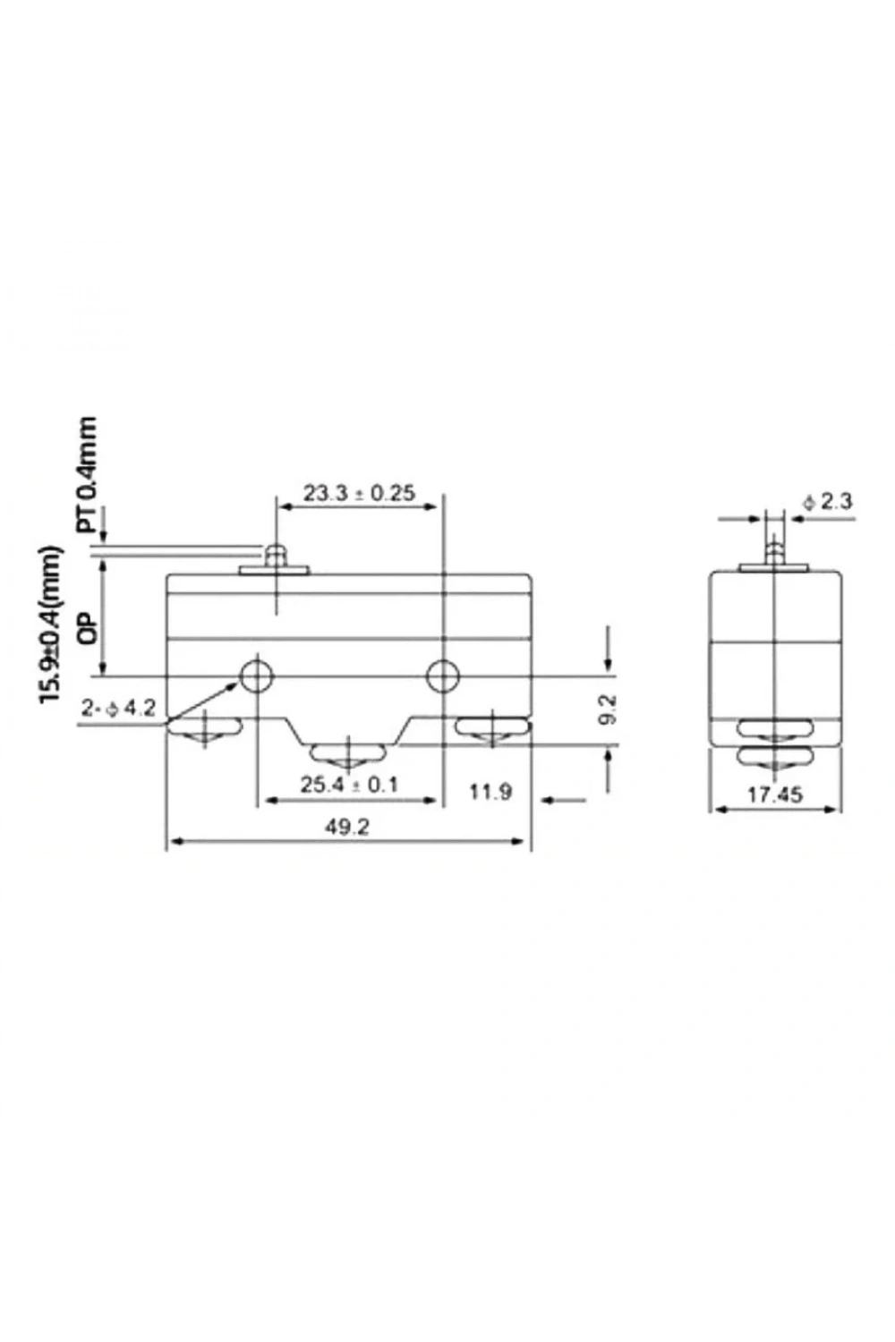 Z-15G-B Micro Switch 3-Pin