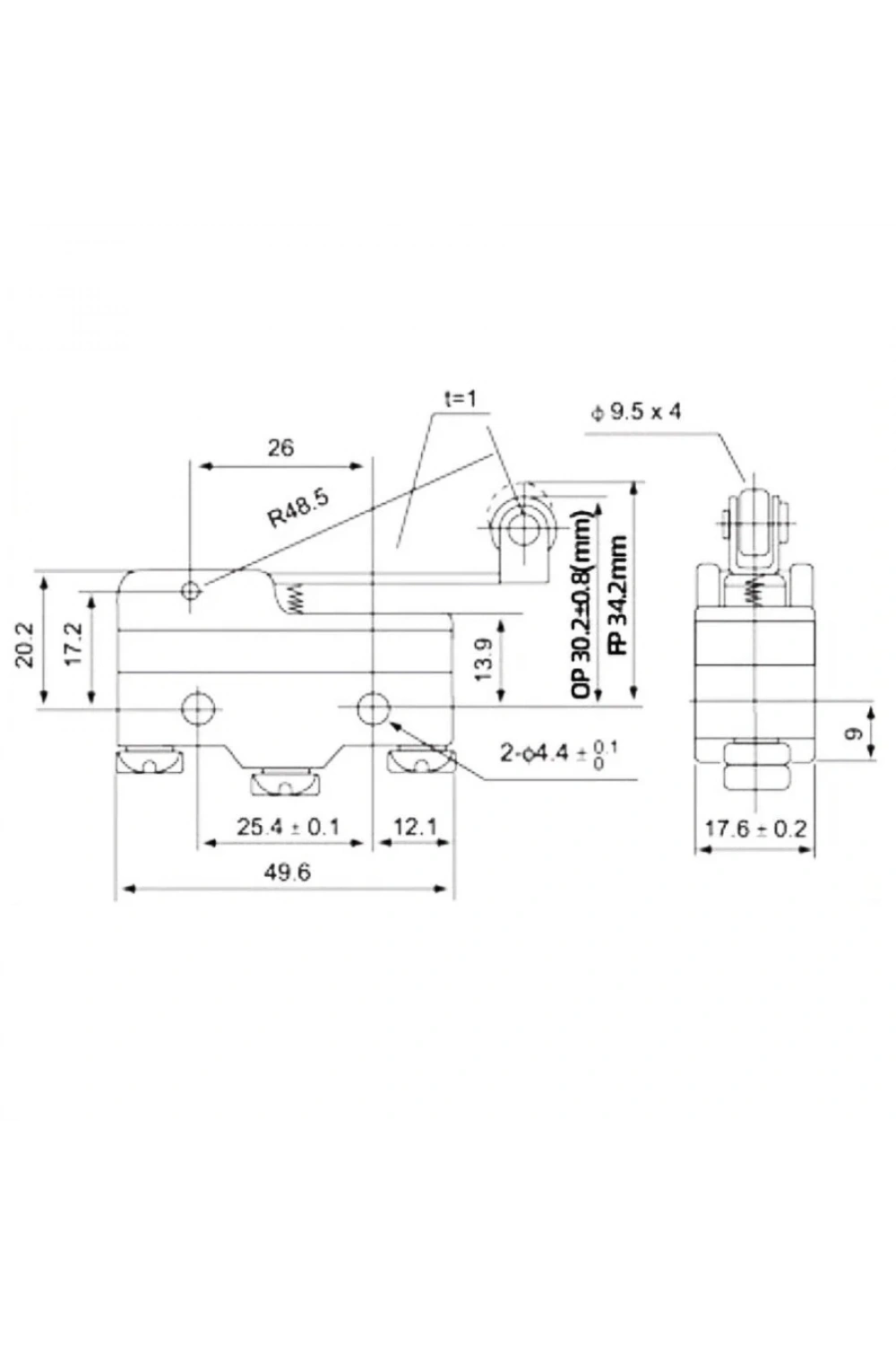 Z-15GW2-B Micro Switch 3-Pin