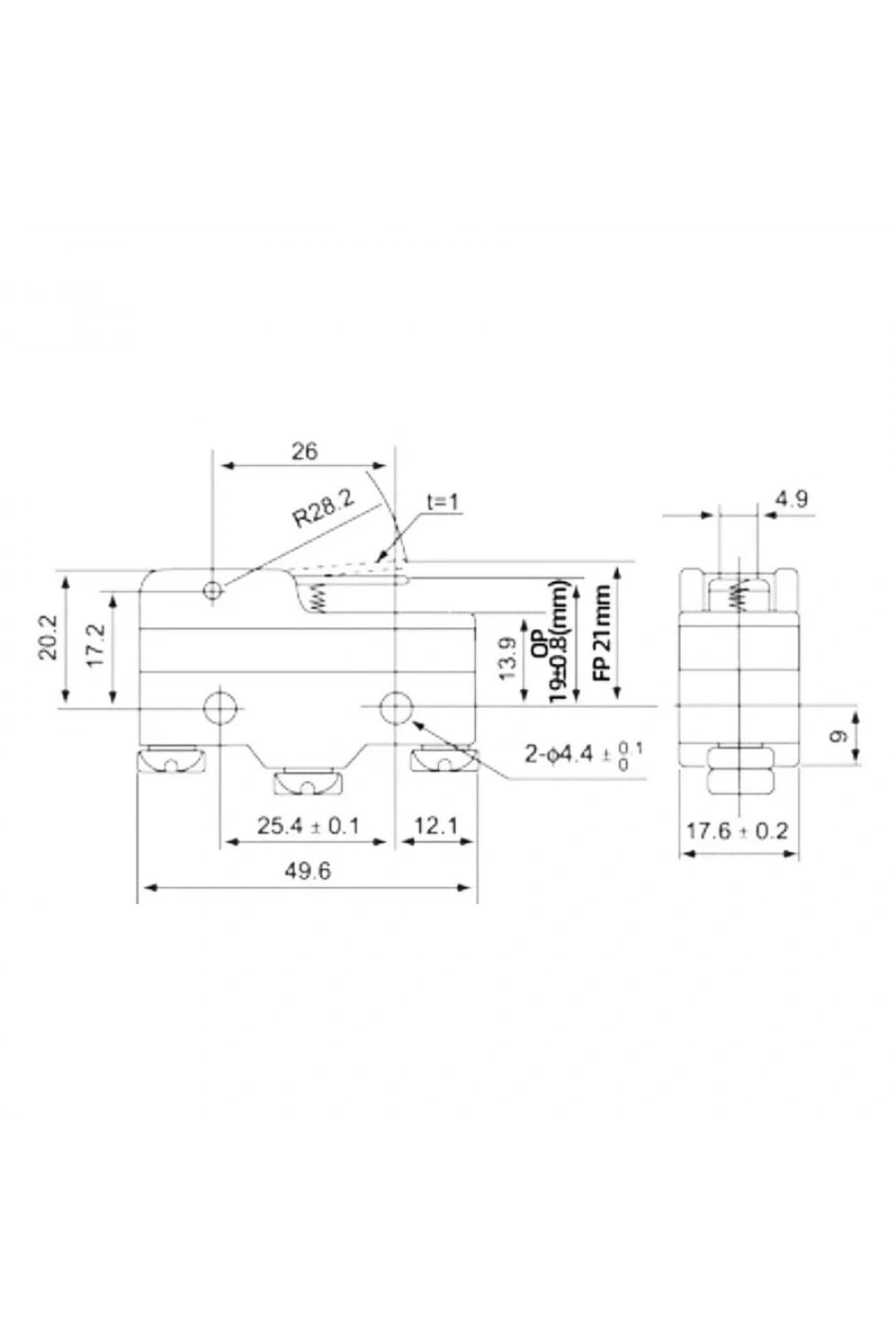 Z-15GW21-B Micro Switch 3-Pin