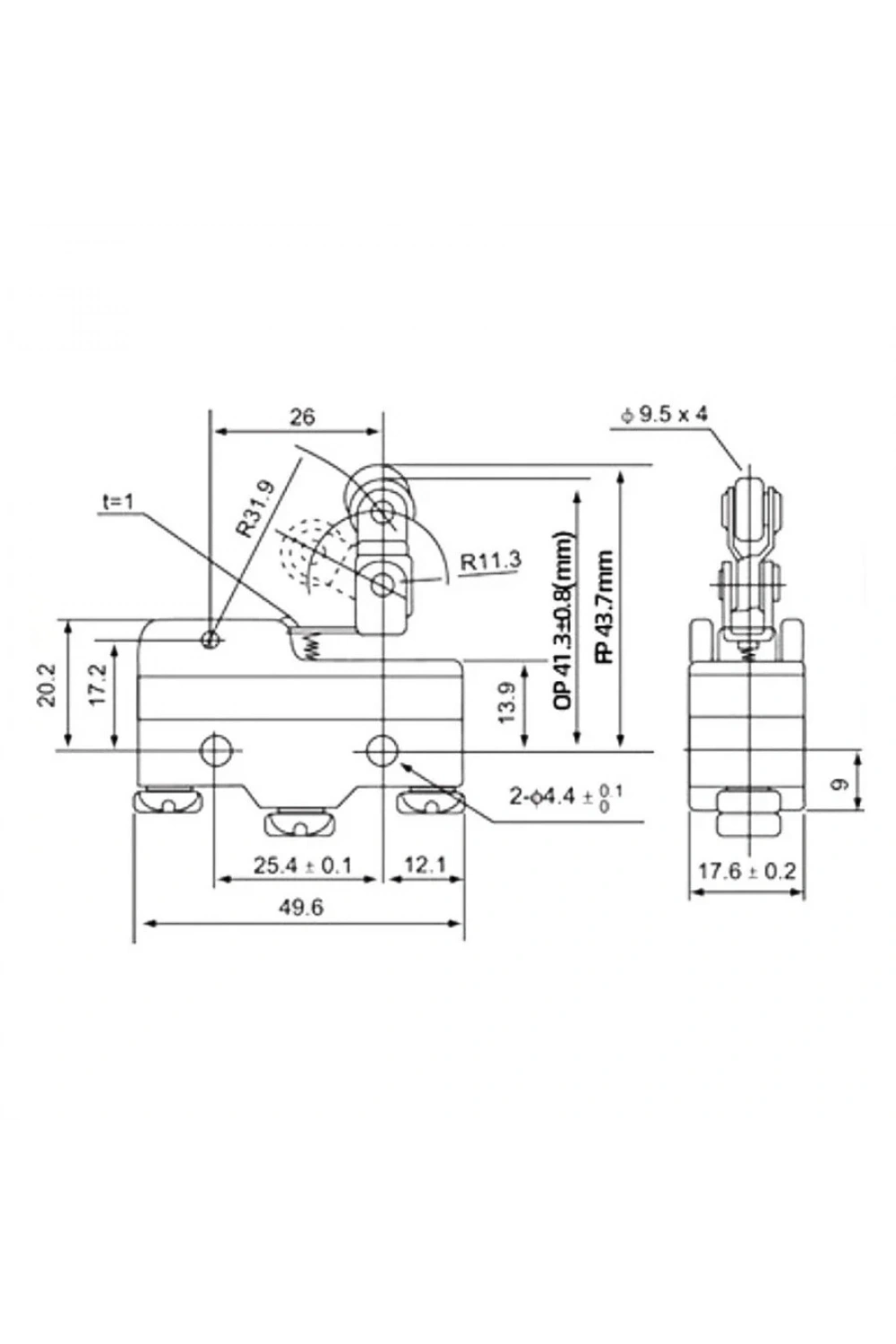 Z-15GW2277-B Micro Switch 3-Pin