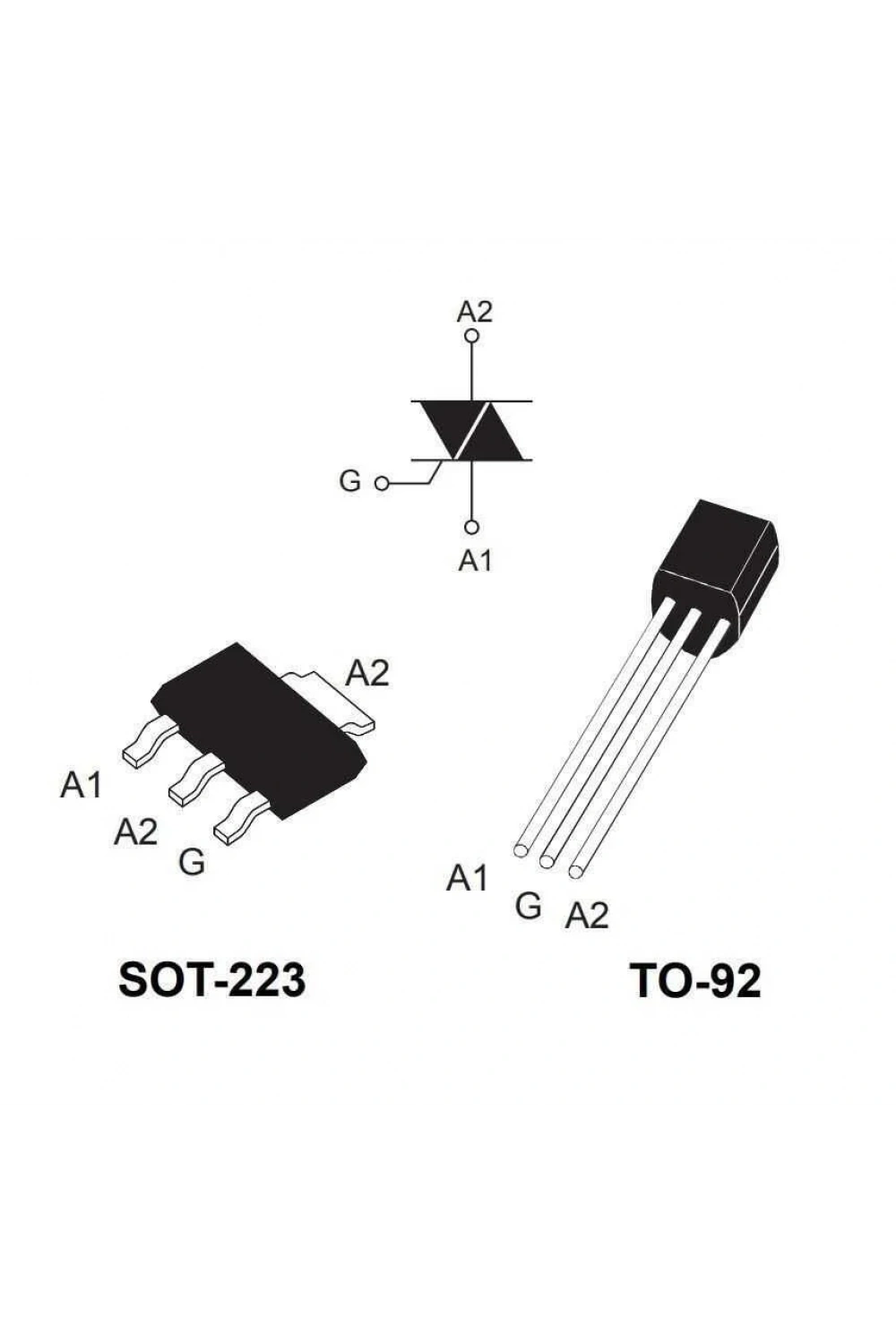 Z0107 SMD - SOT223 Z7M Triyak