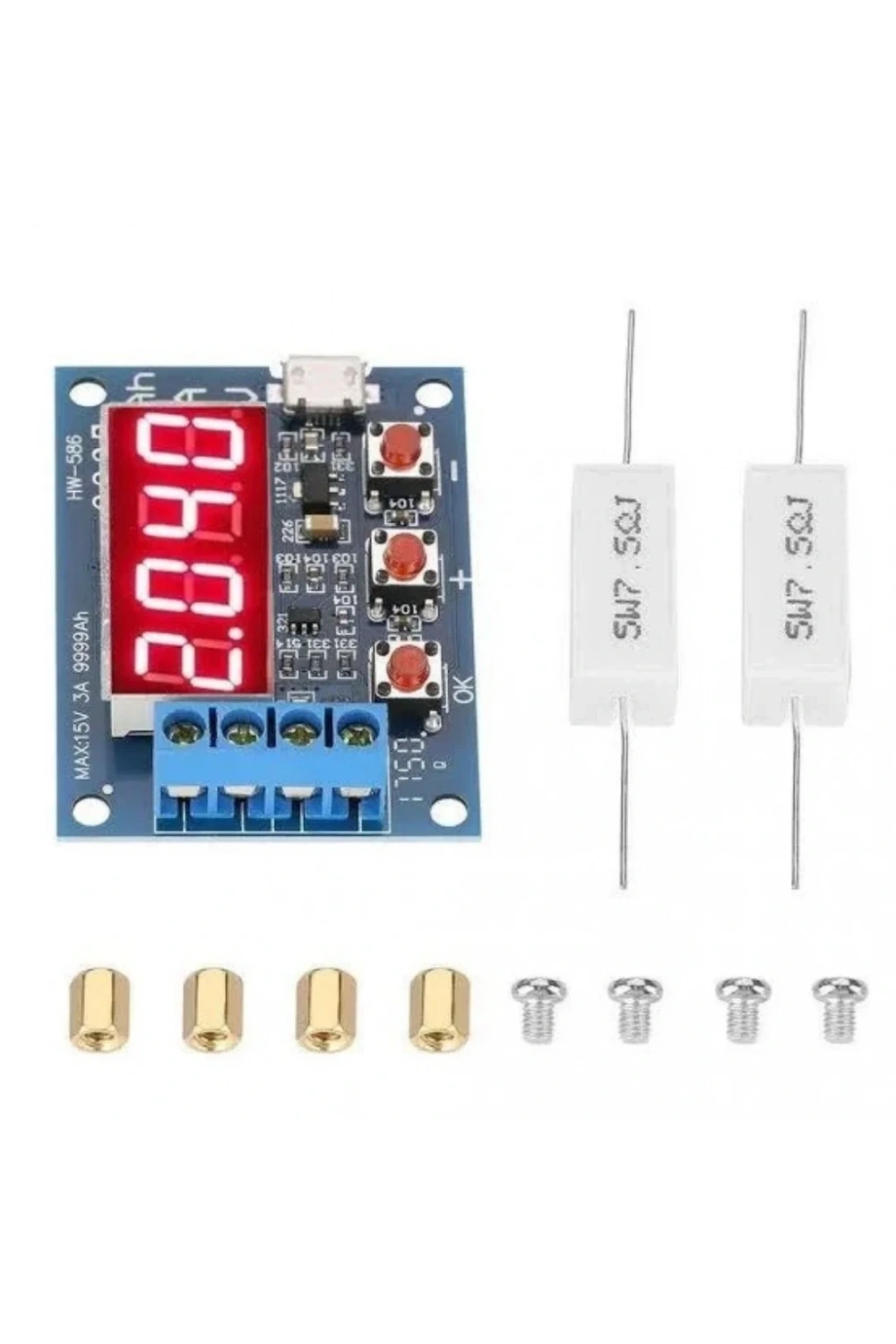 ZB2L3 18650 Lityum Akü Pil Kapasite Test Cihazı 1.5-15V 3A