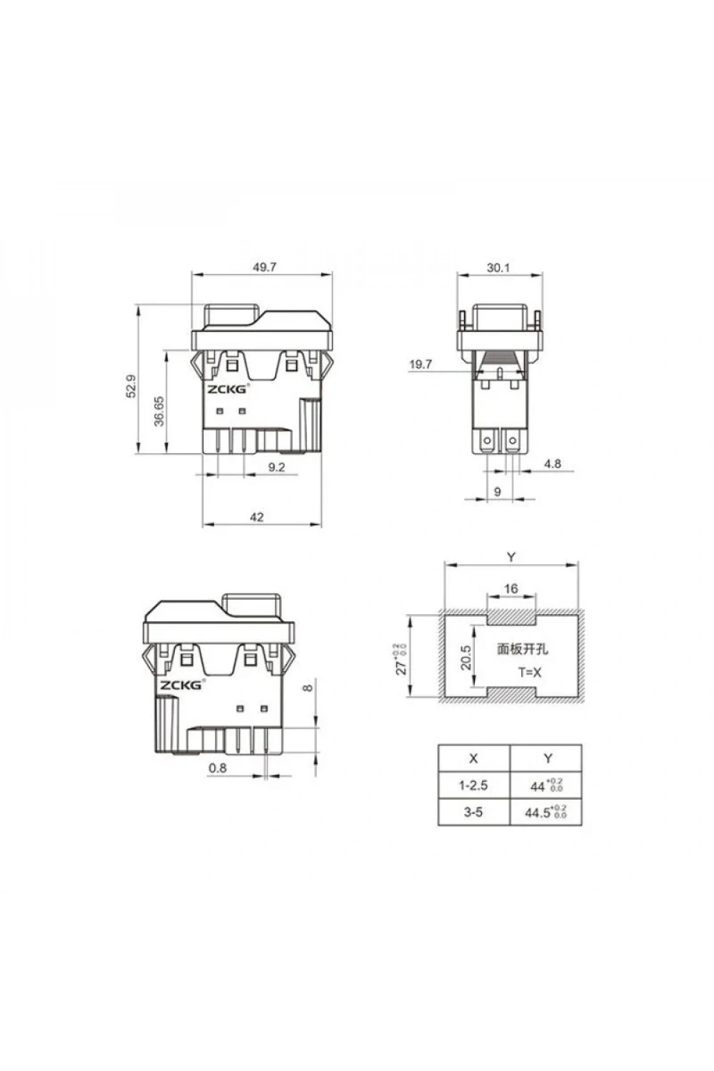 ZCD-01 4-Pin Elektromanyetik Switch