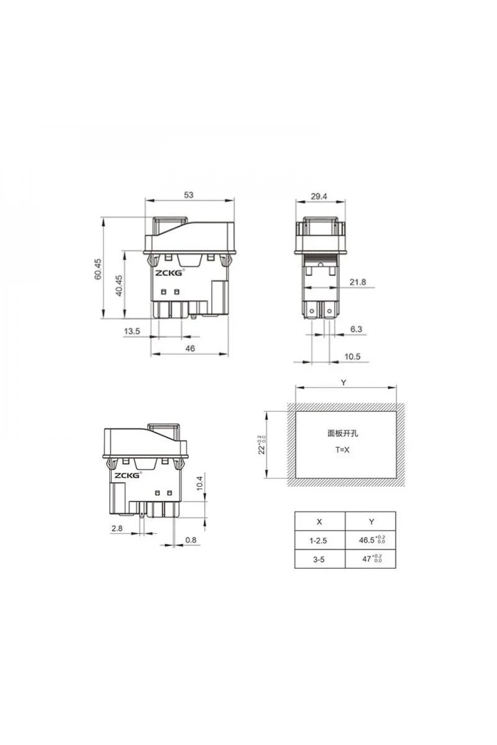 ZCD-02 4-Pin Elektromanyetik Switch