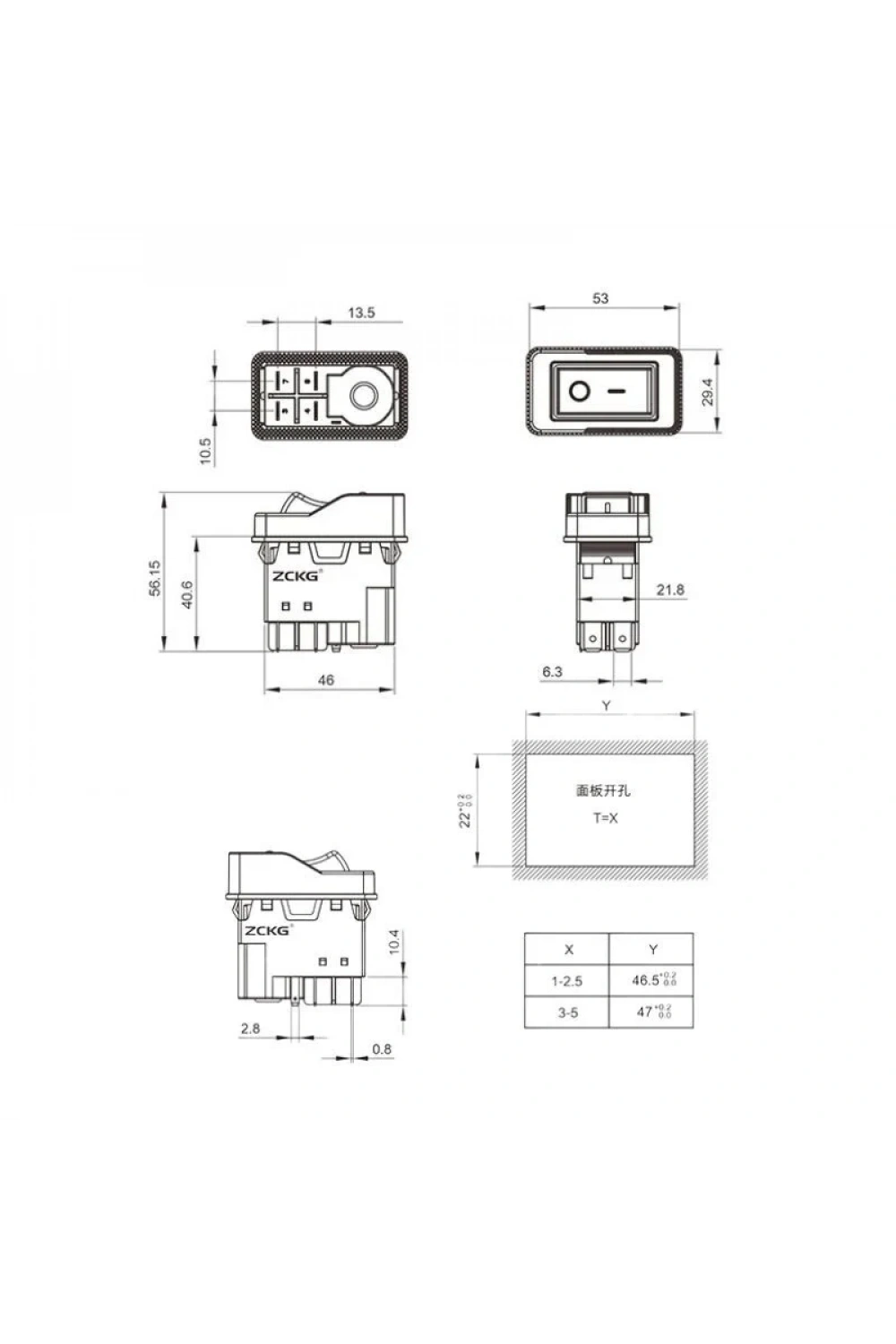 ZCD-02C 4-Pin Elektromanyetik Switch