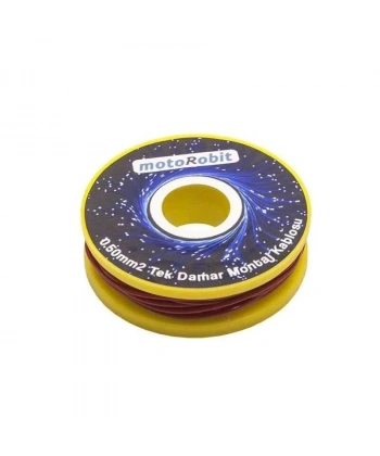 0.50 mm2 Kırmızı Tek Damar Montaj Kablosu - 10 Metre