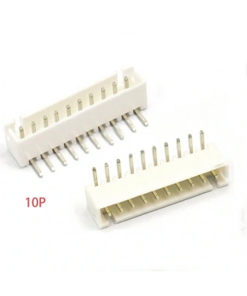 10 Pin JST-XH 2.54 Tunik Konnektör Erkek Eğik 90°