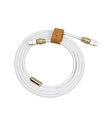 100W Beyaz Type-C Silikon Hızlı Şarj Kablosu - 1 Metre