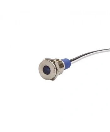 10mm 24v Mavi Led Metal Kablolu Sinyal Lambası IP67 GQ10T-B