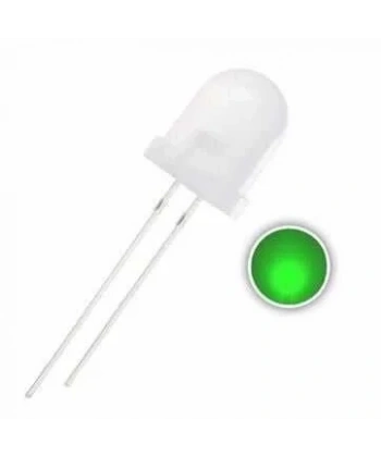 10mm Şeffaf Yeşil Led - 10 Adet