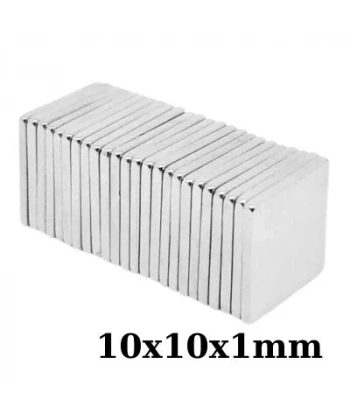10x10x1mm Neodyum Güçlü Mıknatıs - Neodim Magnet