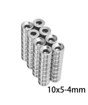 10X5-4mm Havşa Delikli Neodyum Güçlü Mıknatıs - Neodim Magnet