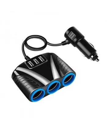 120W 10A 3lü USBli Çakmaklık Çoklayıcı