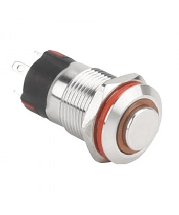 12A-G1-E 12mm Çıkık Yaylı Işıklı Metal Buton - Sarı