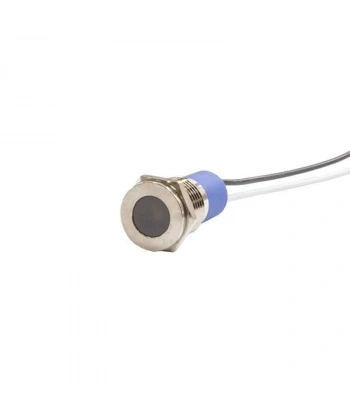 12mm 24v Beyaz Led Metal Kablolu Sinyal Lambası IP67 GQ12T-W