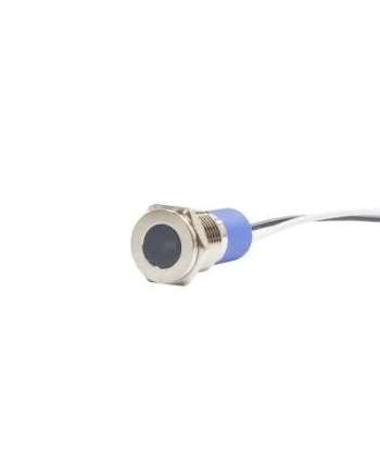 12mm 24v Mavi Led Metal Kablolu Sinyal Lambası IP67 GQ12T-B