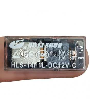 12V 10A Tek Kontak Röle - HLS-14F1L-DC12V-C