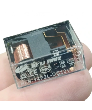 12V 16A Tek Kontak Röle - HLS-14F2L-DC12V-C