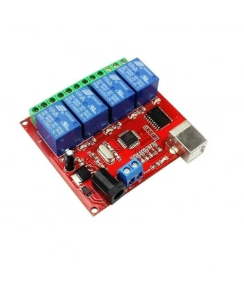 12V 4 Kanallı USB Röle Kontrol Kartı