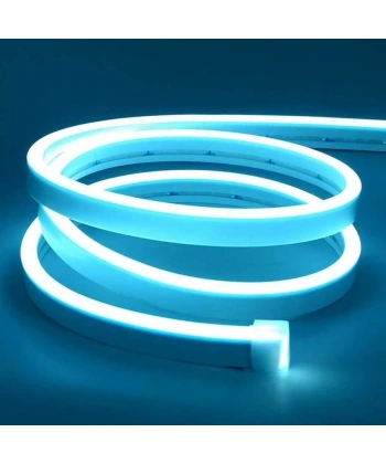 12V Esnek Neon Şerit Led 5 Metre - Buz Mavisi