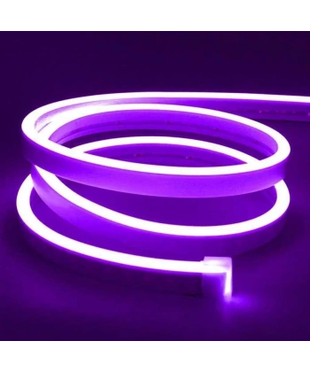 12V Esnek Neon Şerit Led 5 Metre - Mor