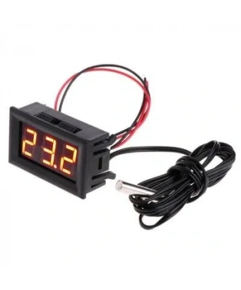 12V Termometre Su Geçirmez Sıcaklık Sensörü - Kırmızı