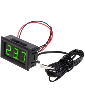 12V Termometre Su Geçirmez Sıcaklık Sensörü - Yeşil